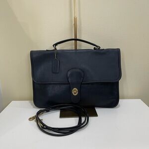 Vintage Coach School Bag Clutch ( Navy Blue/Black)
Made in NYC